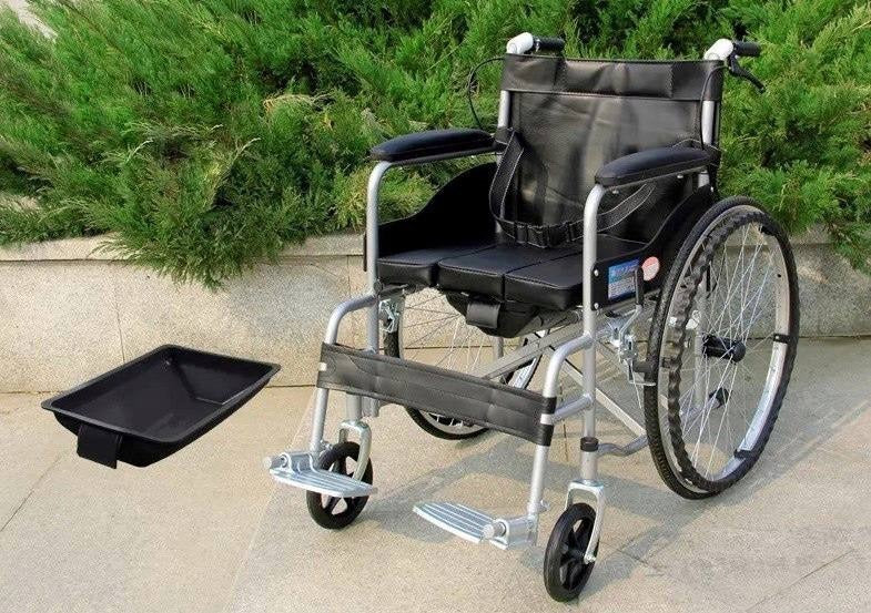 Wózek Inwalidzki Stalowy z Toaletą dla Seniorów (8019)