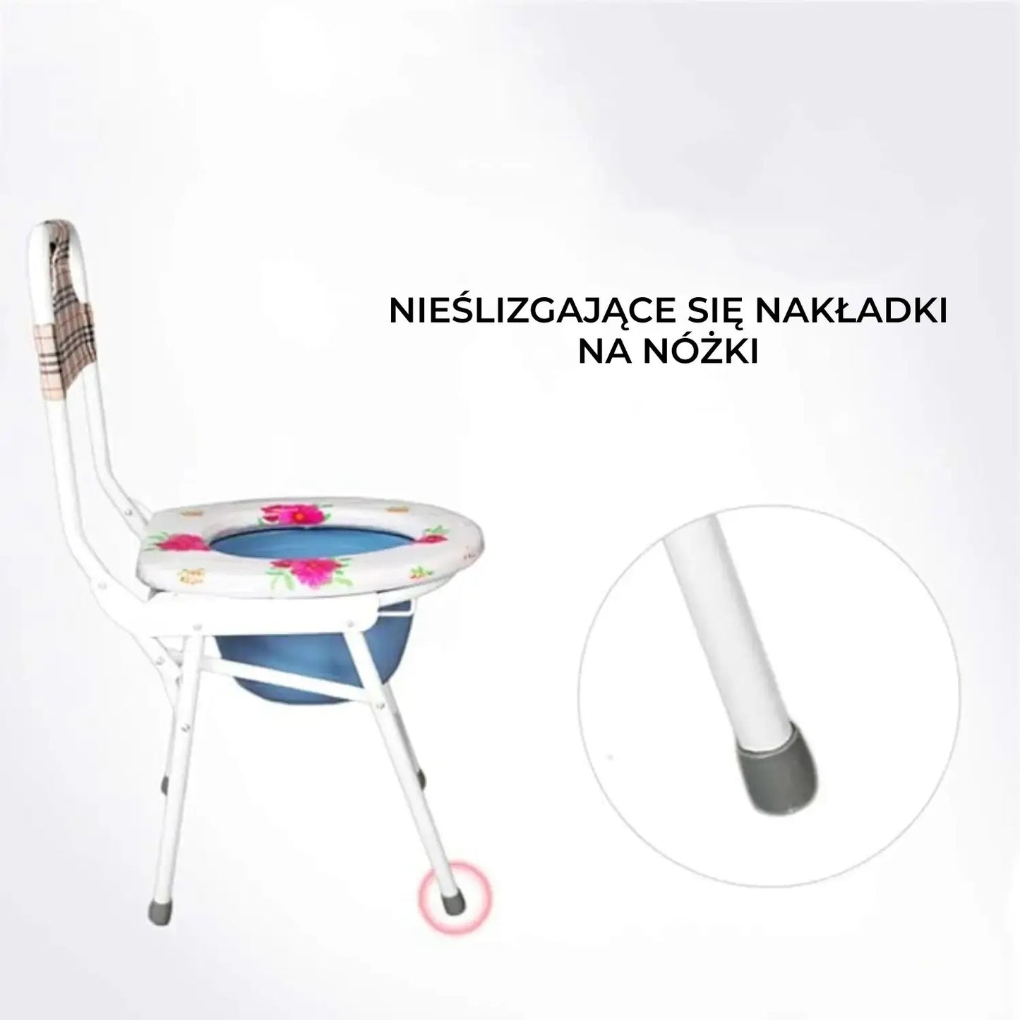 Składane krzesło toaletowe przenośne, lekkie i wygodne (8558)