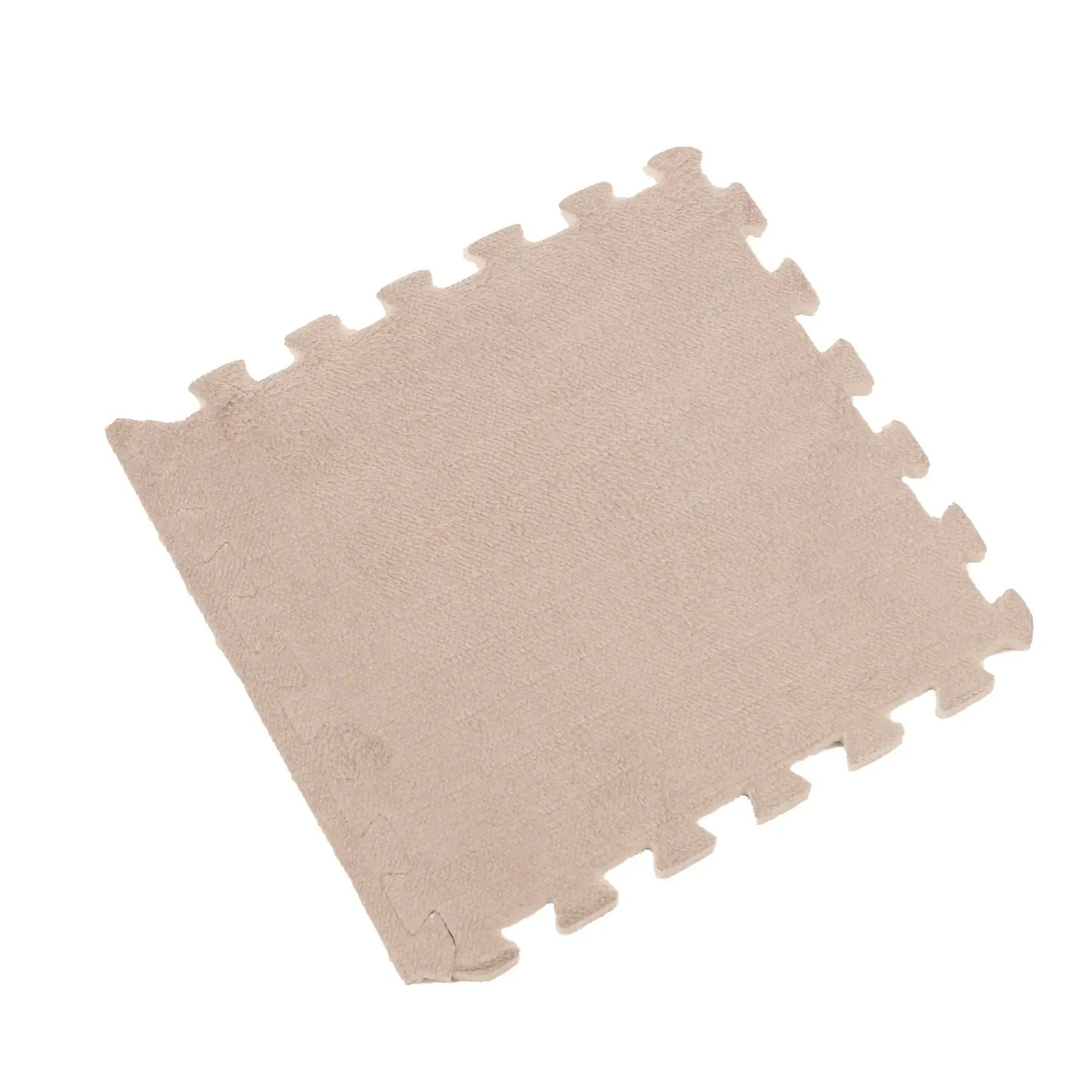 Beżowa mata podłogowa pluszowa 30x30 cm - zestaw 10 sztuk (84220003)