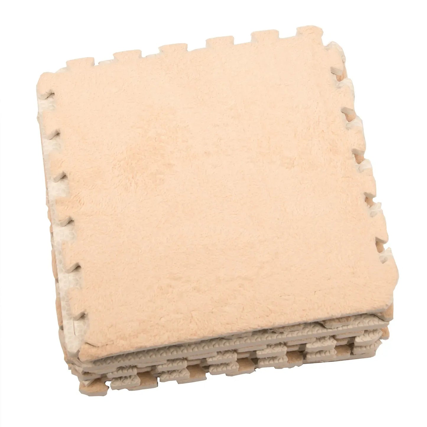 Zestaw 10 beżowych mat podłogowych 30x30 cm (84220002)