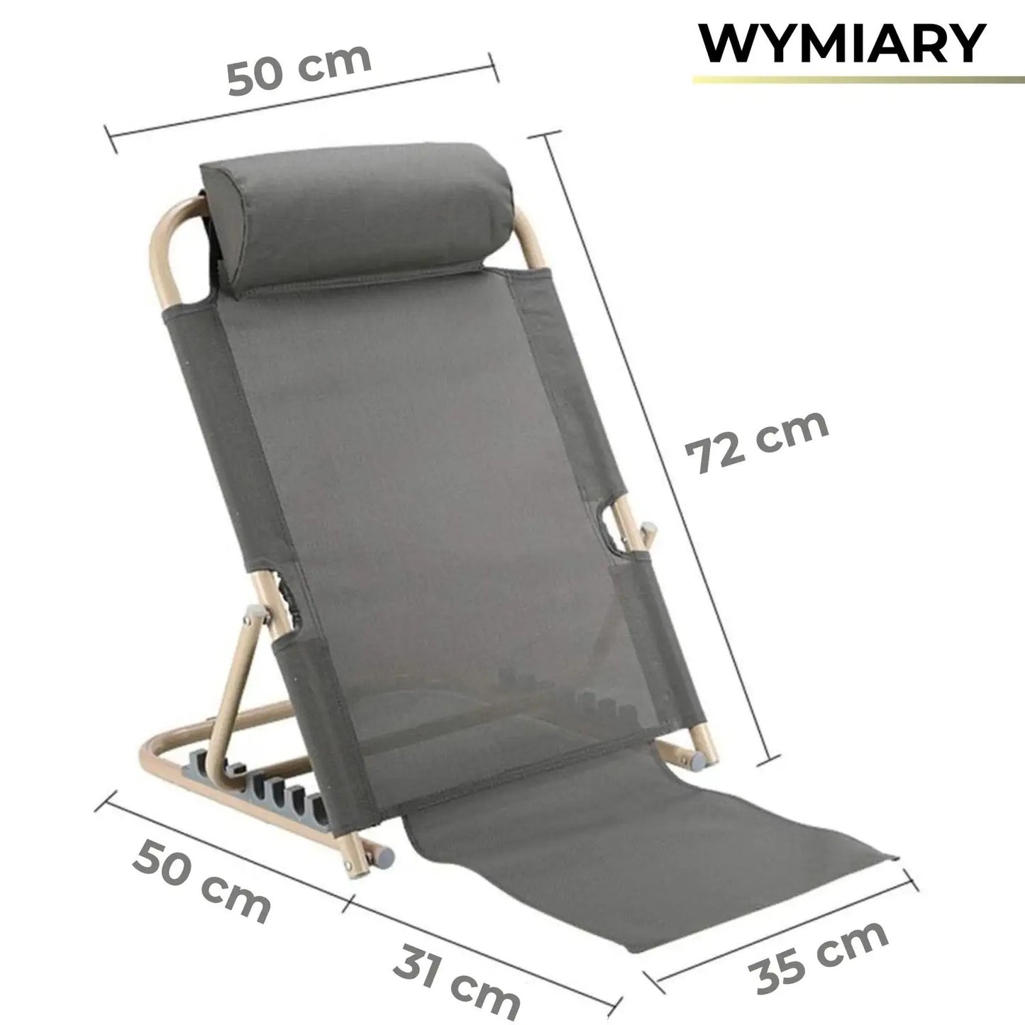 Ergonomiczna podpórka pod plecy z regulowanym zagłówkiem (89420001)