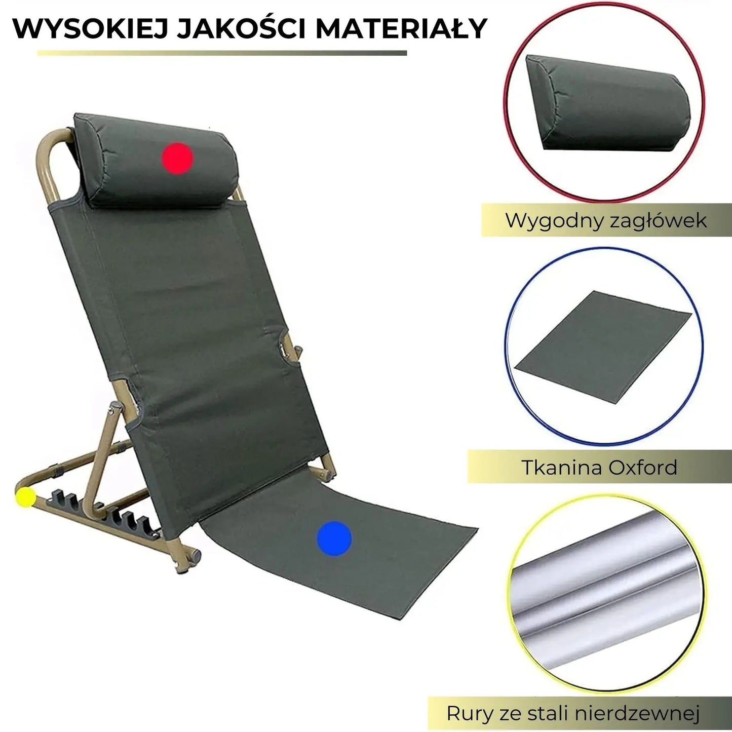 Ergonomiczna podpórka pod plecy z regulowanym zagłówkiem (89420001)