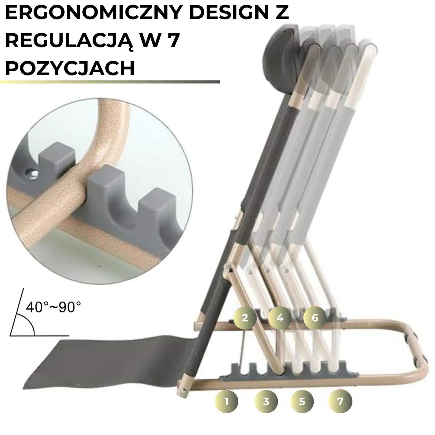 Ergonomiczna podpórka pod plecy z regulowanym zagłówkiem (89420001)