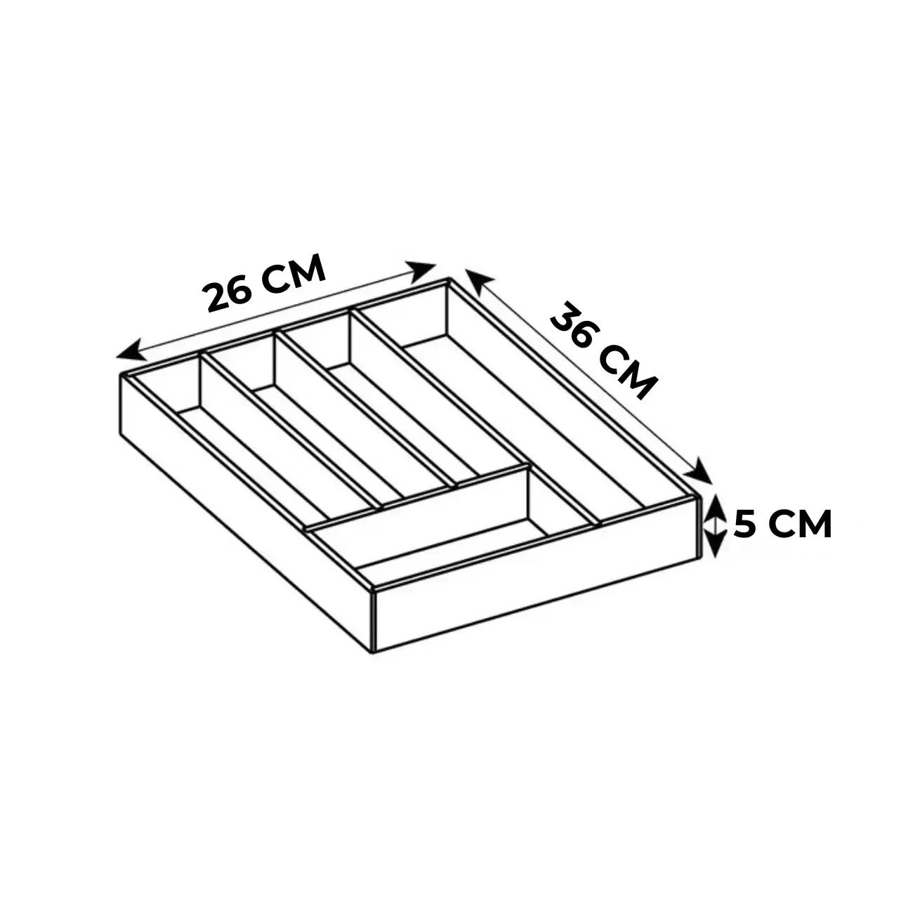 Organizer na Sztućce Bambusowy 36x26 cm (91830001)