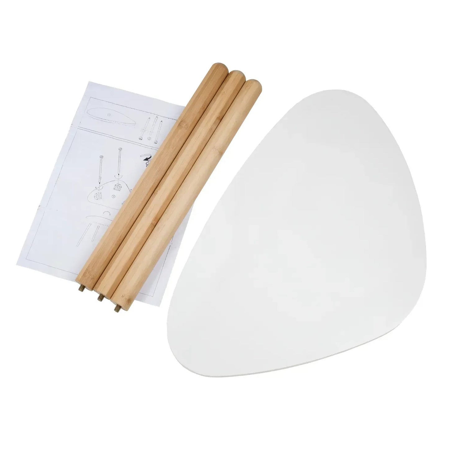 Stolik kawowy bambusowy trójnóg 46x30 cm elegancki (91760001)