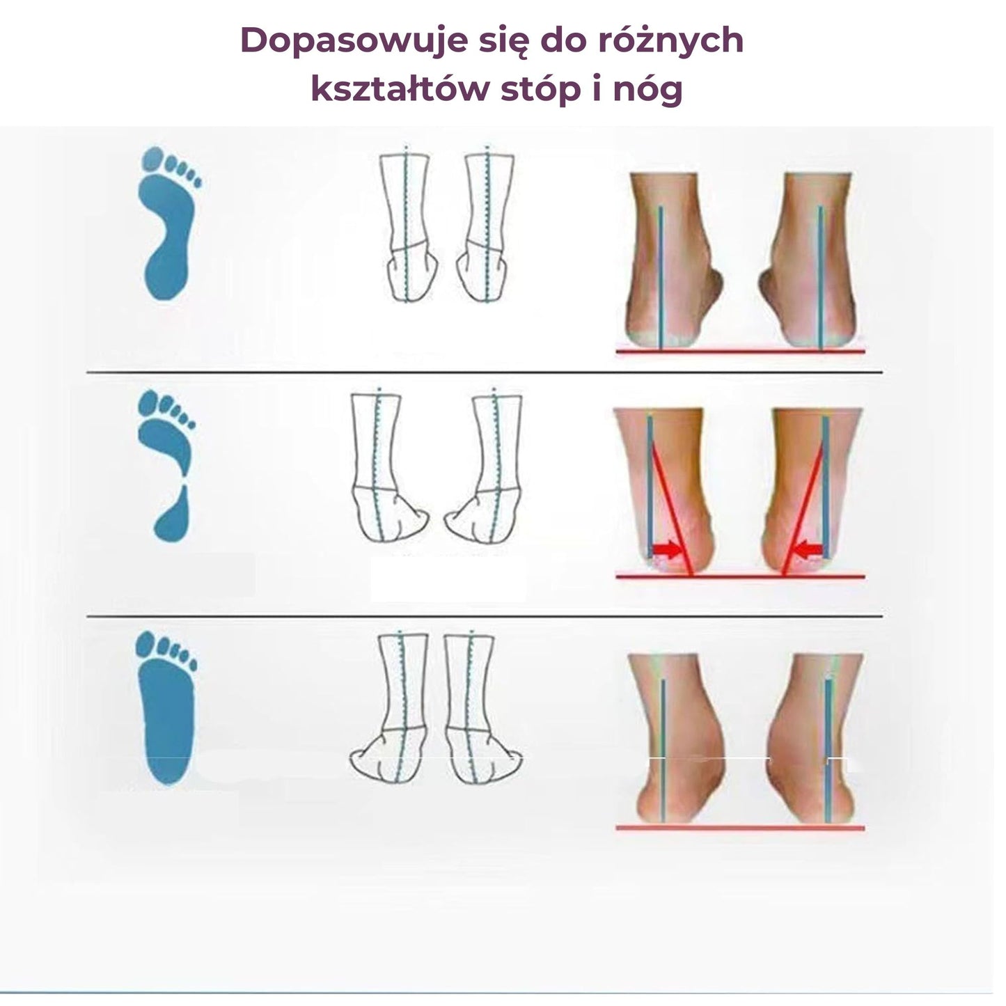 Ortopedyczne wkładki sportowe do butów amortyzujące wstrząsy (41-42) (89720003)