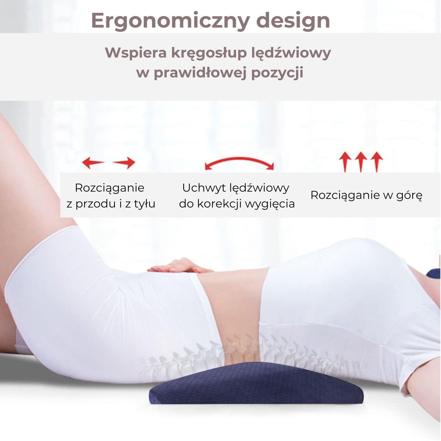 Poduszka Lędźwiowa Ortopedyczna Memory Foam do Samochodu (89740001)
