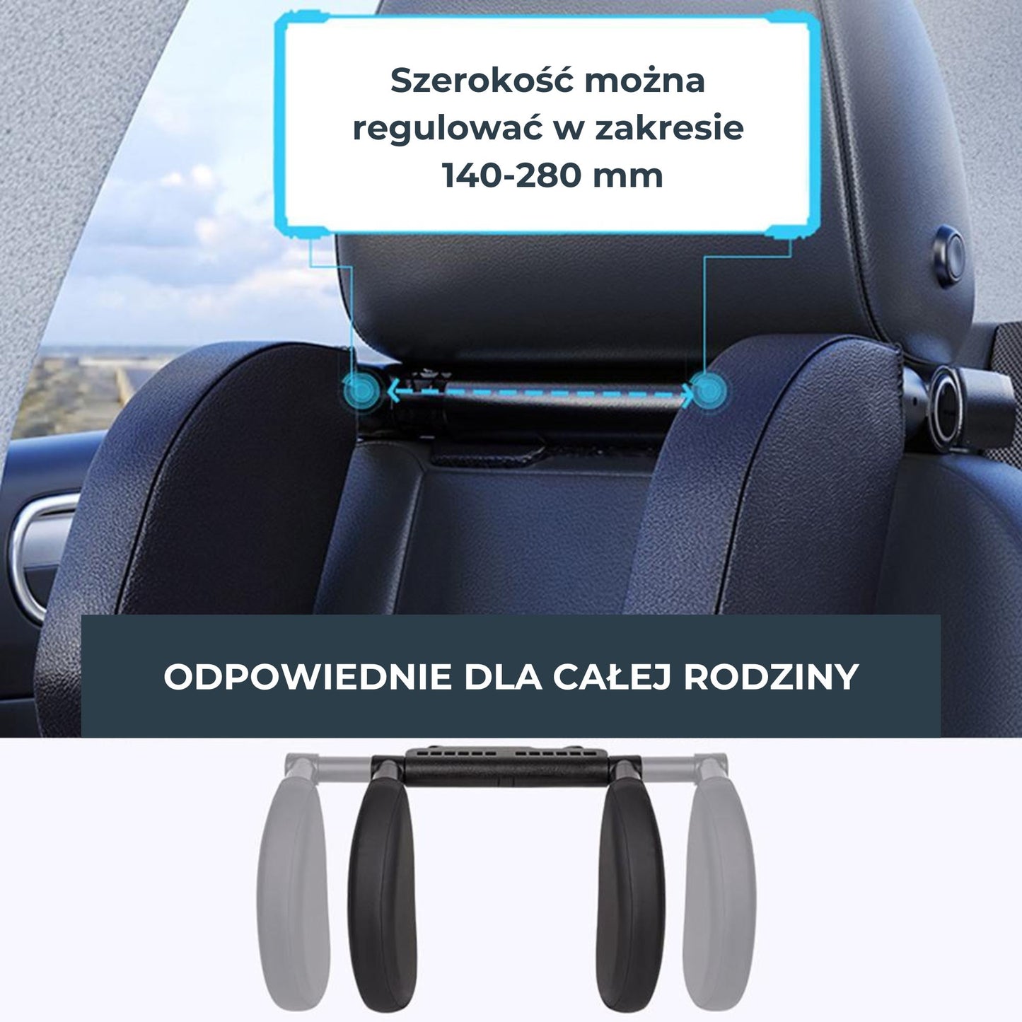 Zagłówek boczny do fotela samochodowego (89940001)