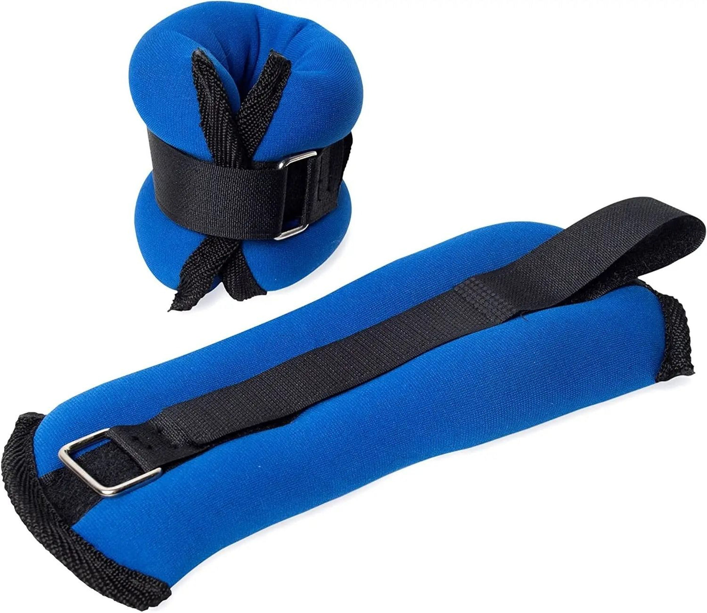 Obciążniki fitness 2 x 0,5 kg niebieskie na kostki i nadgarstki (8117)