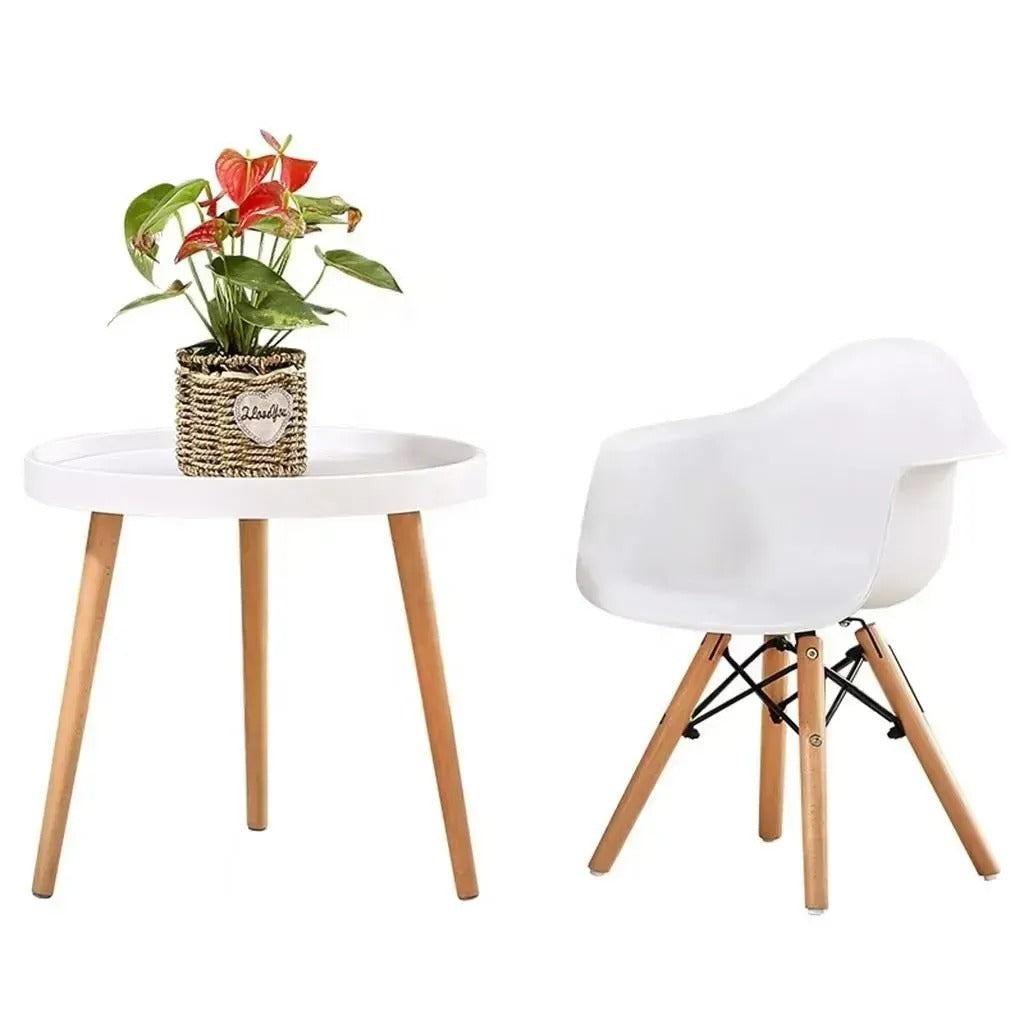 Okrągły stolik kawowy MDF nowoczesny elegancki (91860001)