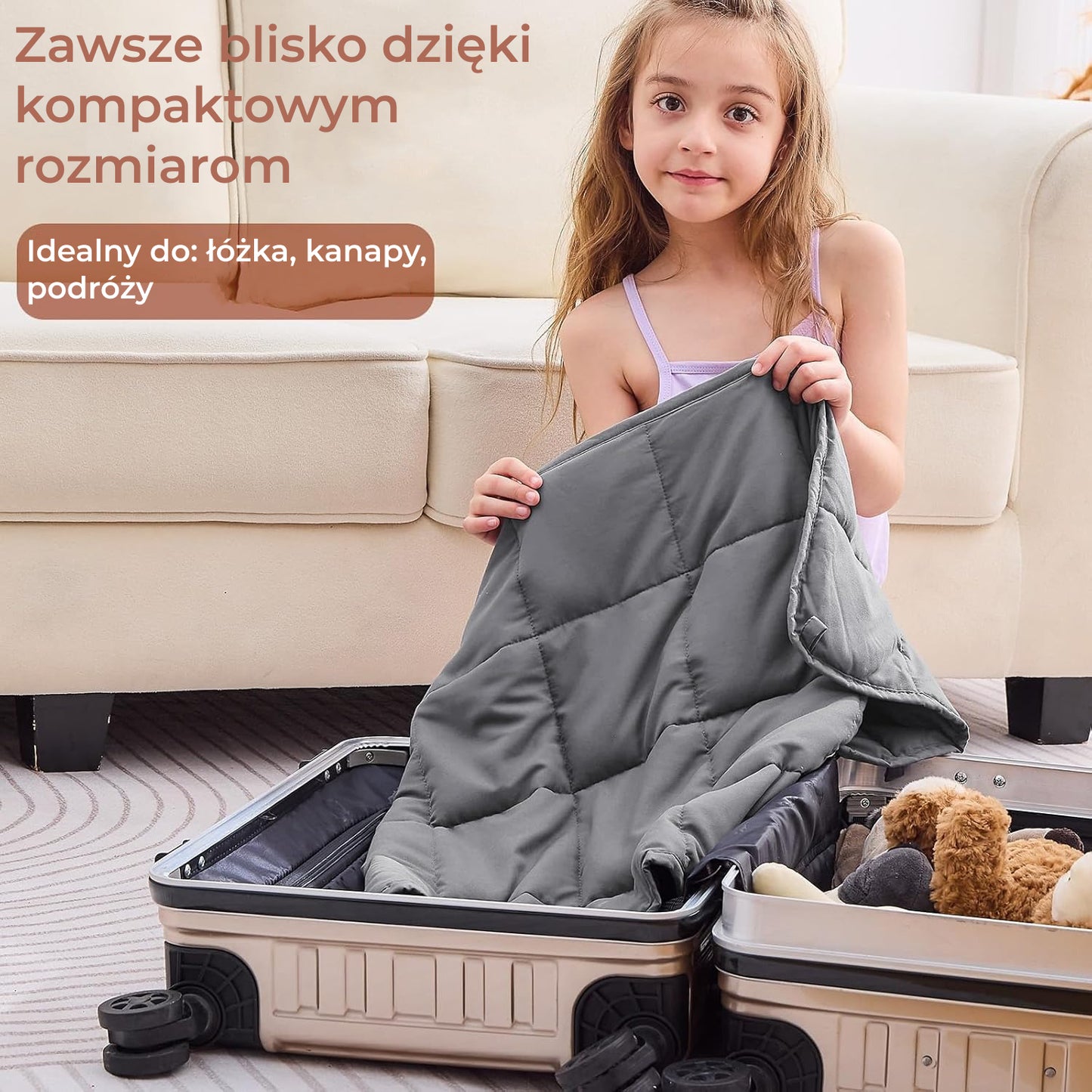 Kołdra obciążeniowa sensoryczna 71x46 cm, 2 kg (90780001)