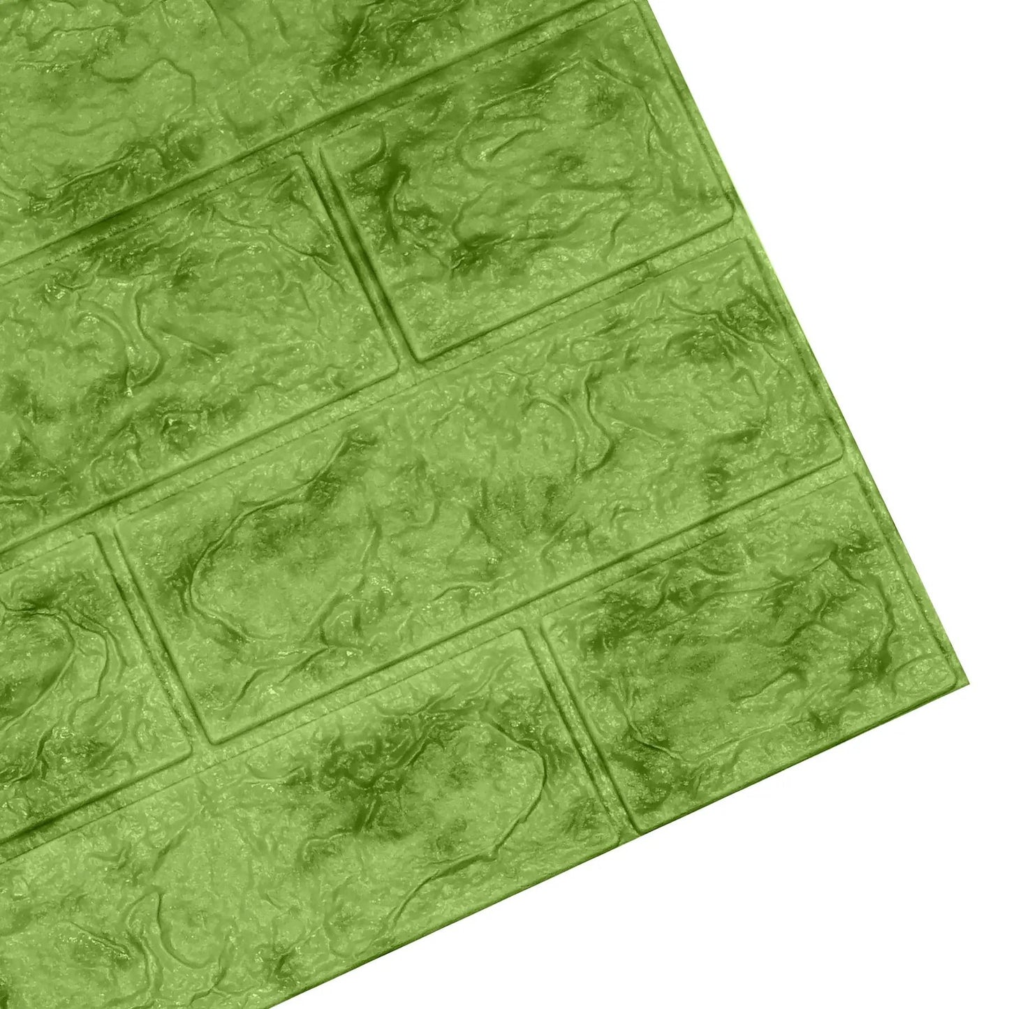 Panele 3D ścienne samoprzylepne - zestaw 10 szt., Szaro-zielony (71340004)