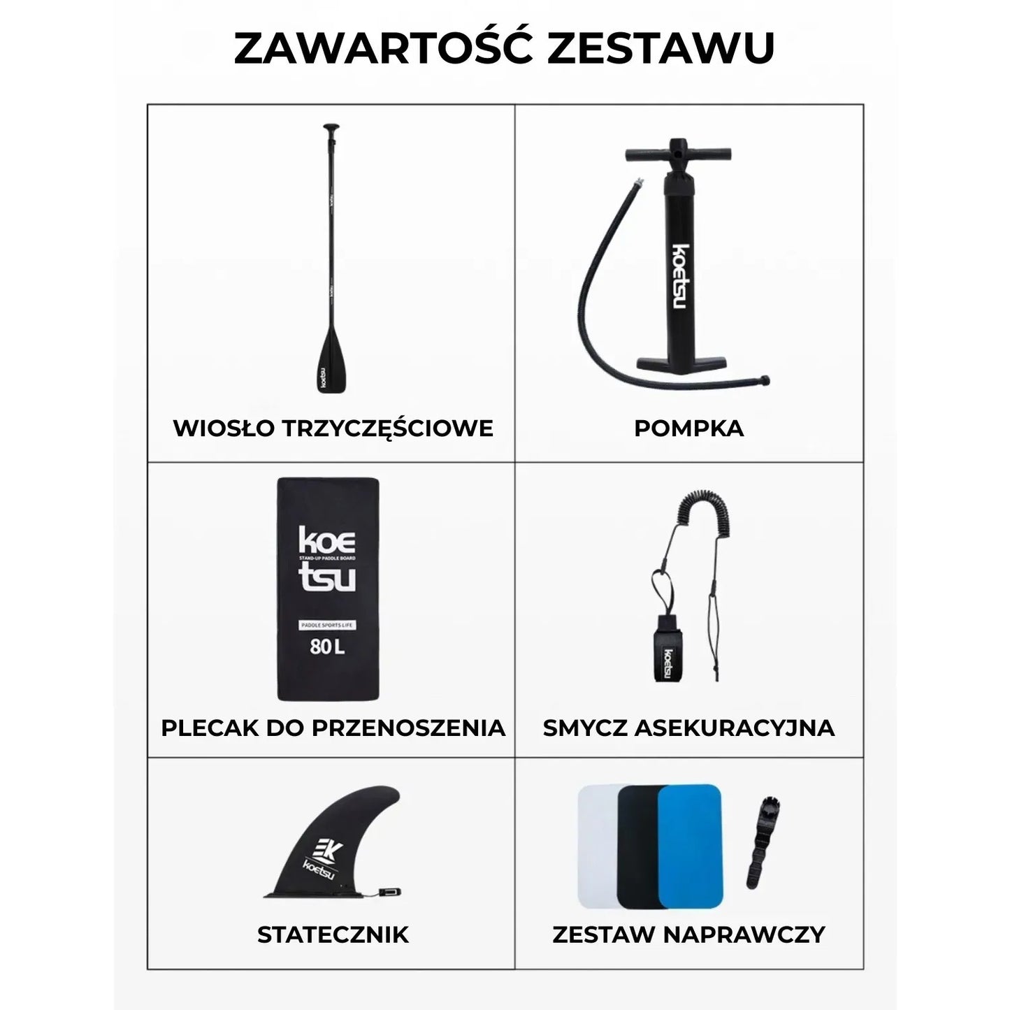 Nadmuchiwana Deska SUP z pompką (8088)