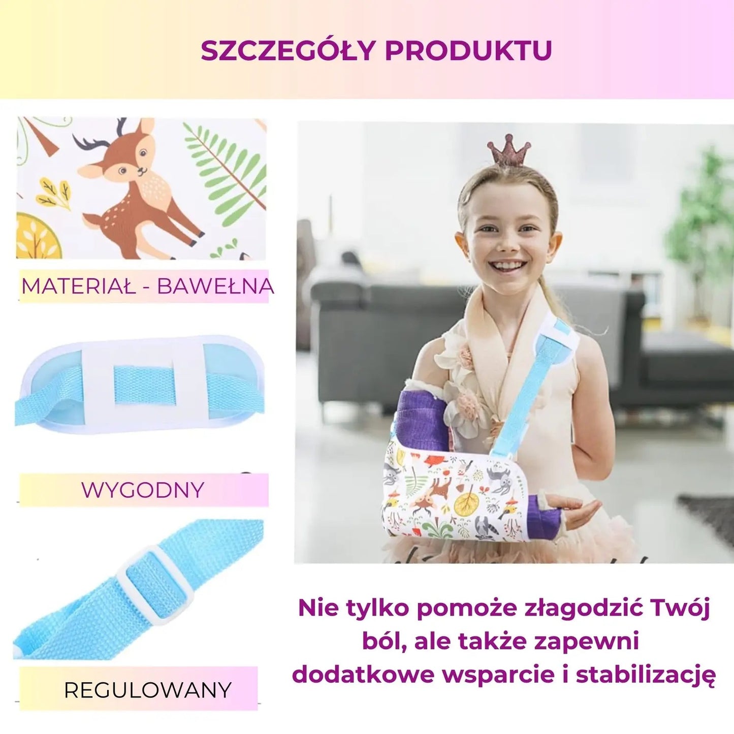 Temblak dziecięcy na łokieć z wzorkiem (89650003)