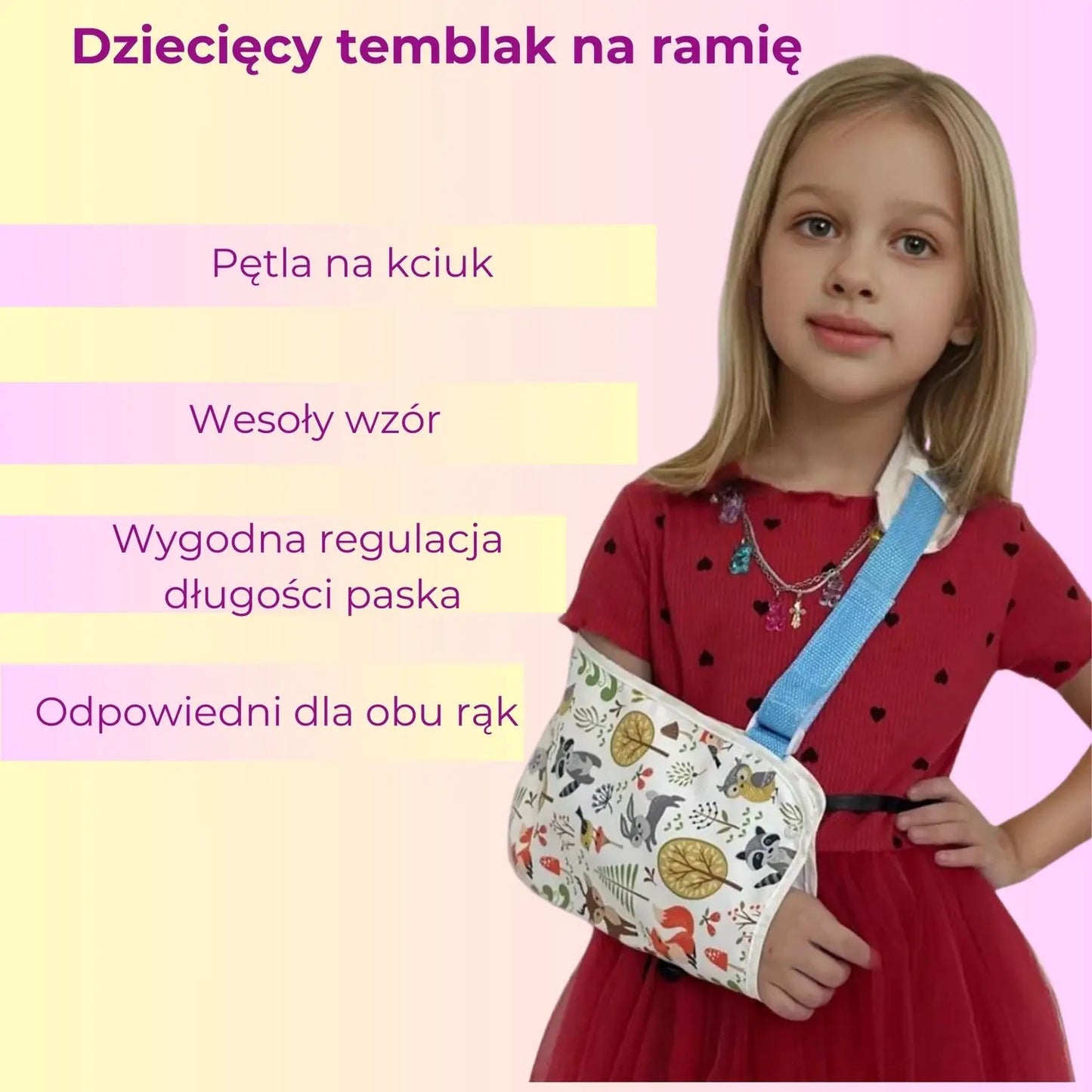 Temblak dziecięcy na łokieć z wzorkiem (89650003)