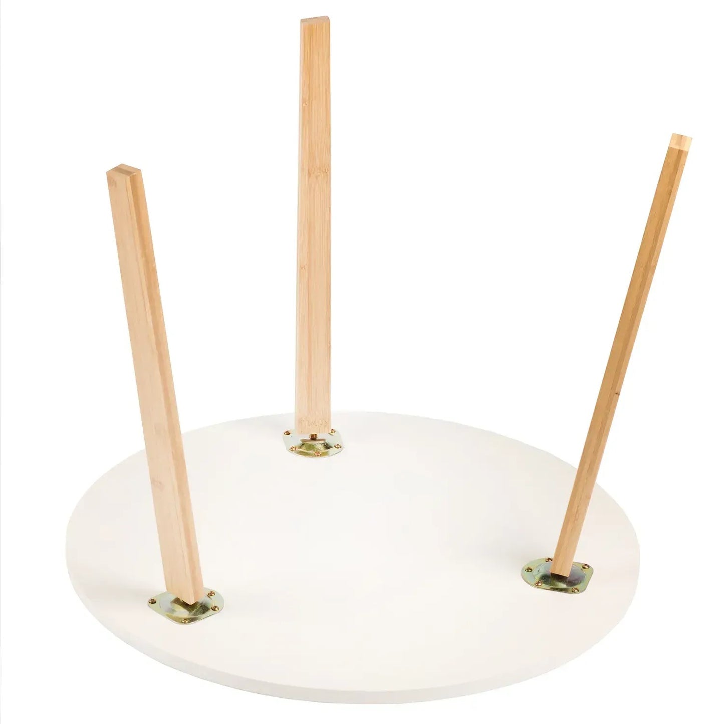 Stolik kawowy okrągły 60 cm bambusowy z trójnogą podstawą (91820001)
