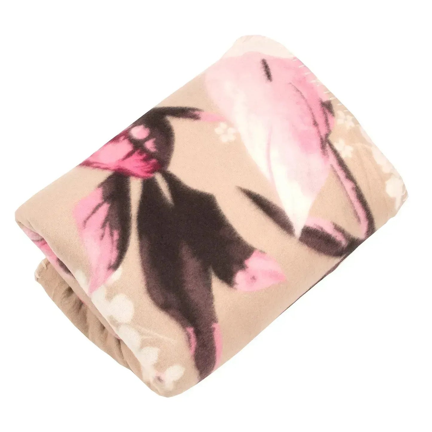 Koc polarowy kwiatowy 180x210 cm (5215)
