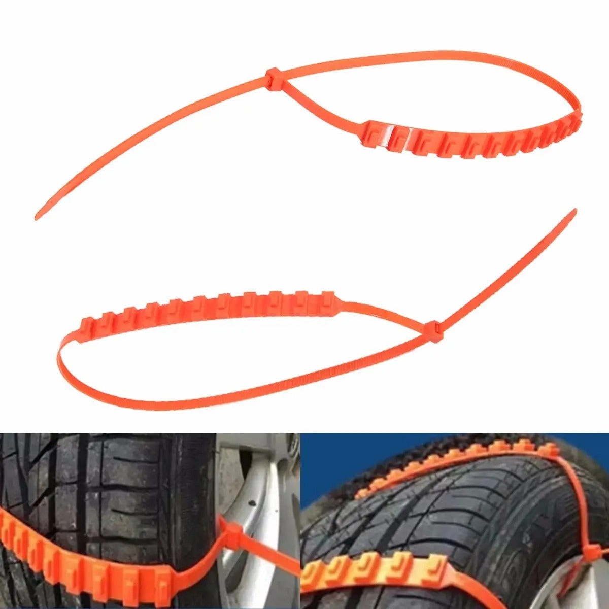Łańcuchy Śniegowe Plastikowe Uniwersalne 10 szt. (5623)