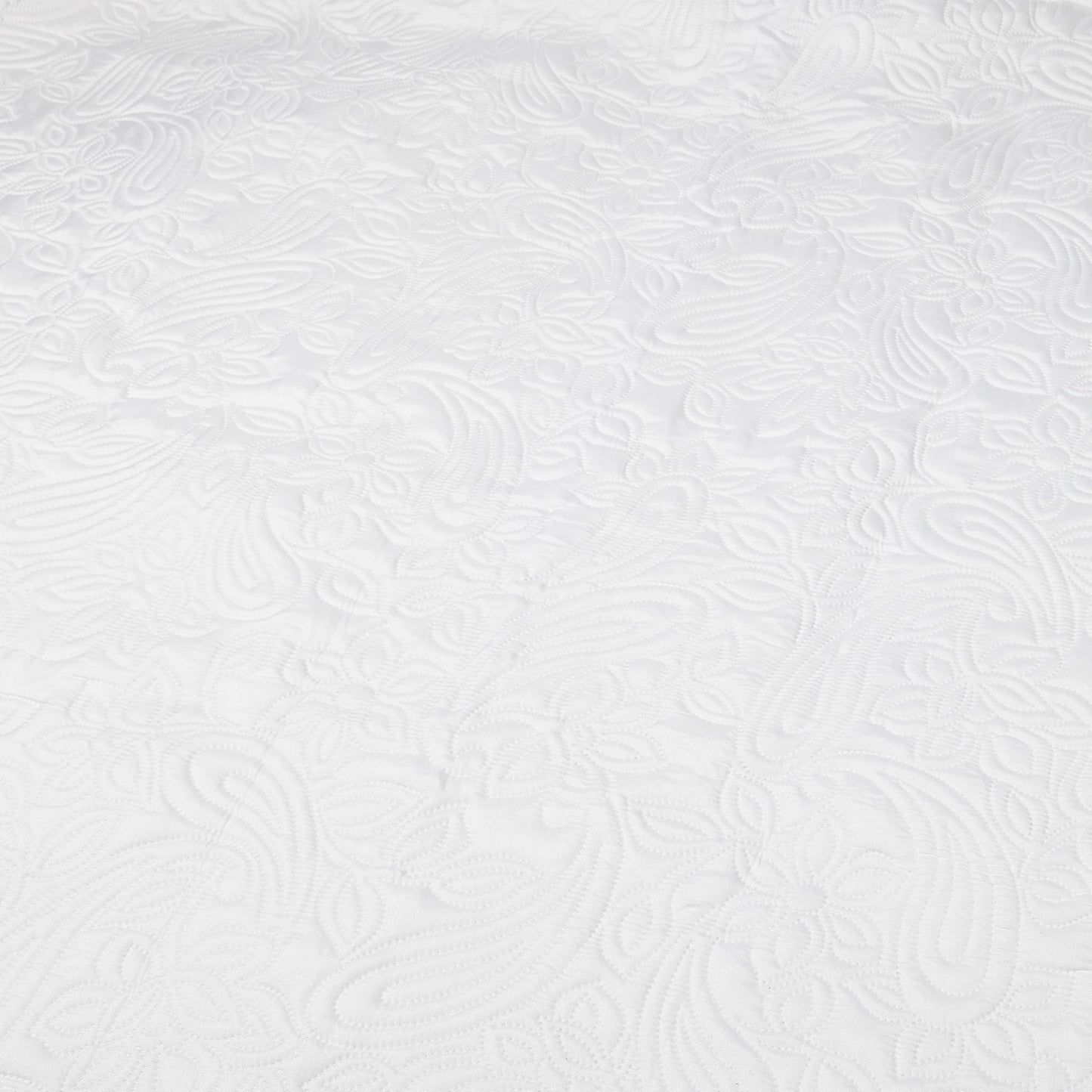 Narzuta Koc Kwiatowy 240x260 cm Mleczna Miękka (75740001)