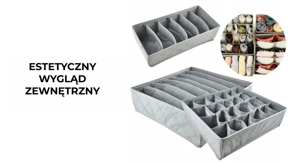 Organizer na bieliznę - Zestaw 3 szt. do szuflady (57220002)