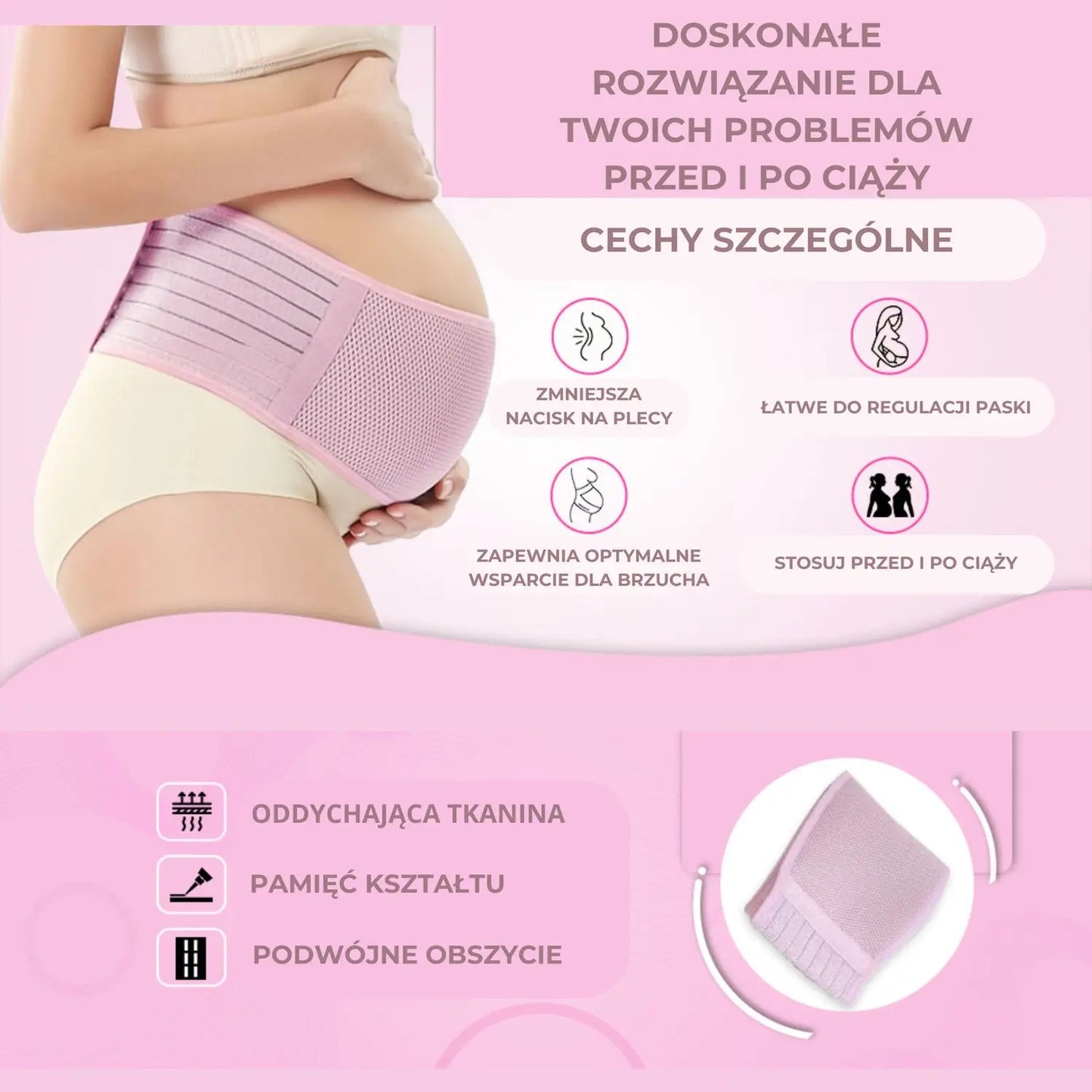 Pas ciążowy anatomiczny wygodny (89610002)