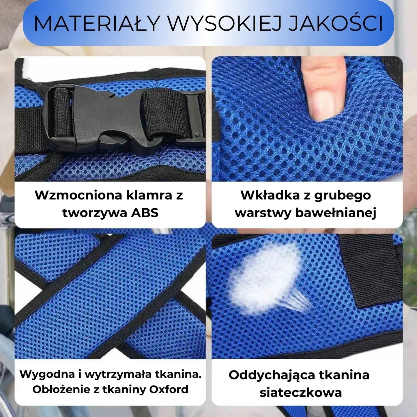 Pas bezpieczeństwa do wózka inwalidzkiego - uniwersalny, wytrzymały (89440001)