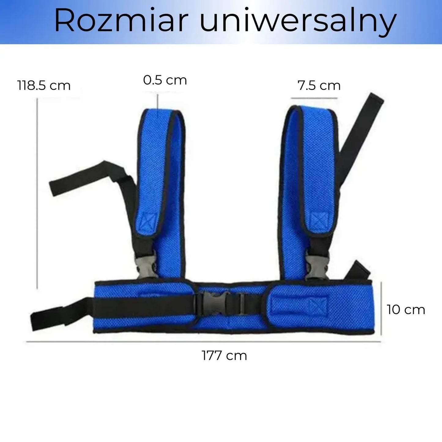 Pas bezpieczeństwa do wózka inwalidzkiego - uniwersalny, wytrzymały (89440001)