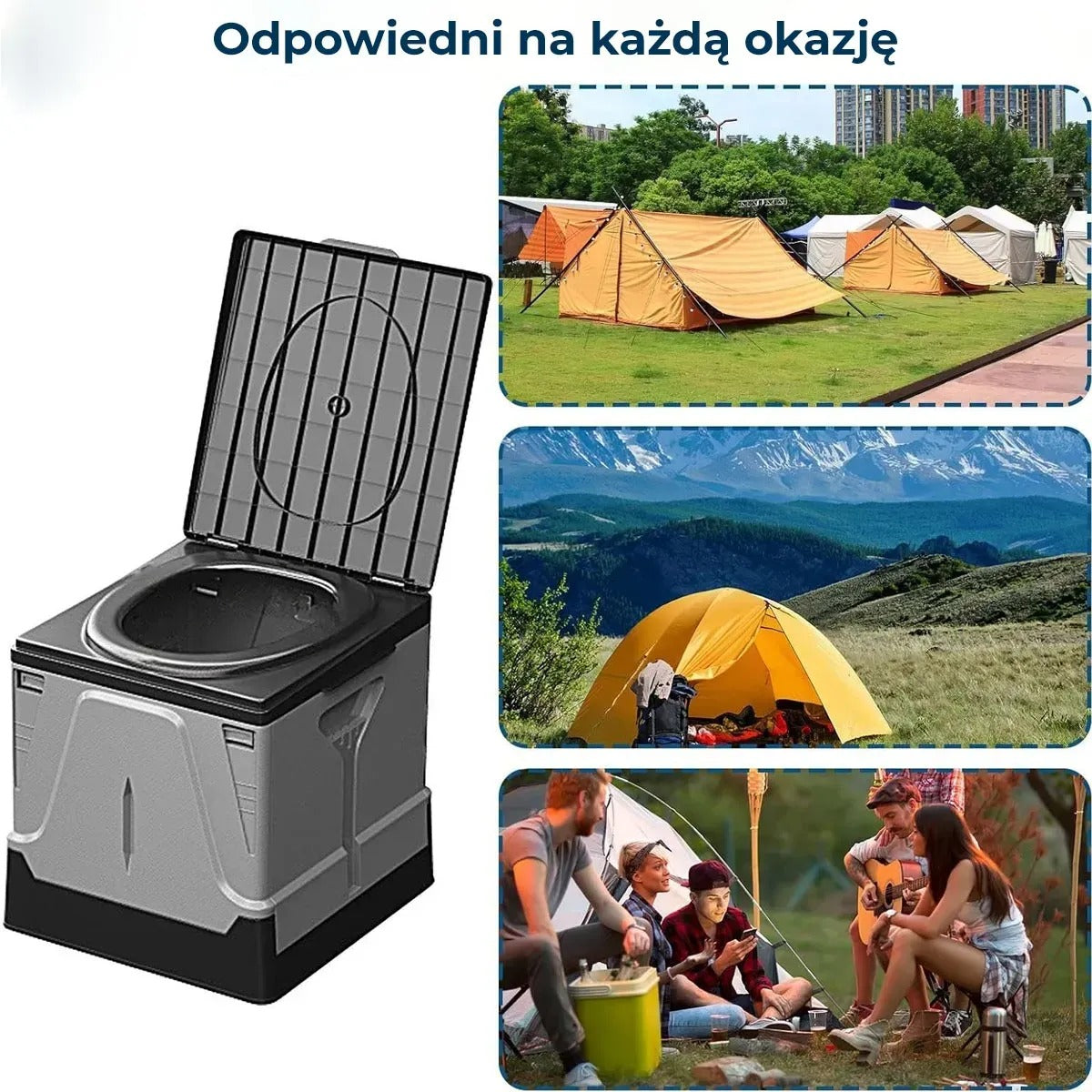 Składana lekka toaleta turystyczna (91780001)