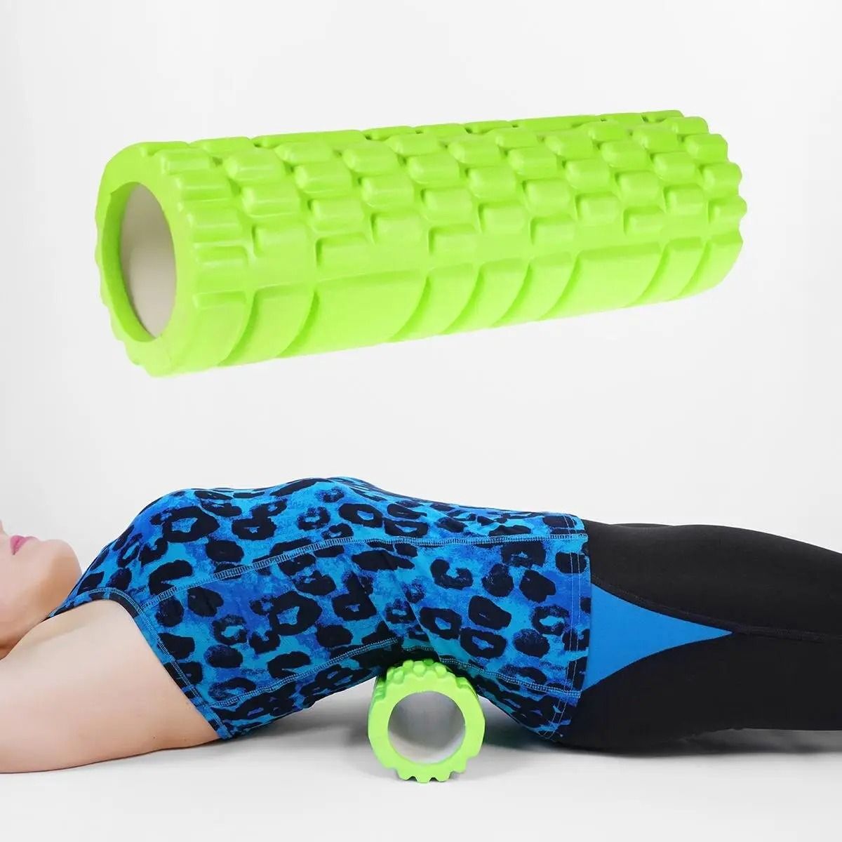 Wałek piankowy do jogi i fitness, zielony (57270001)