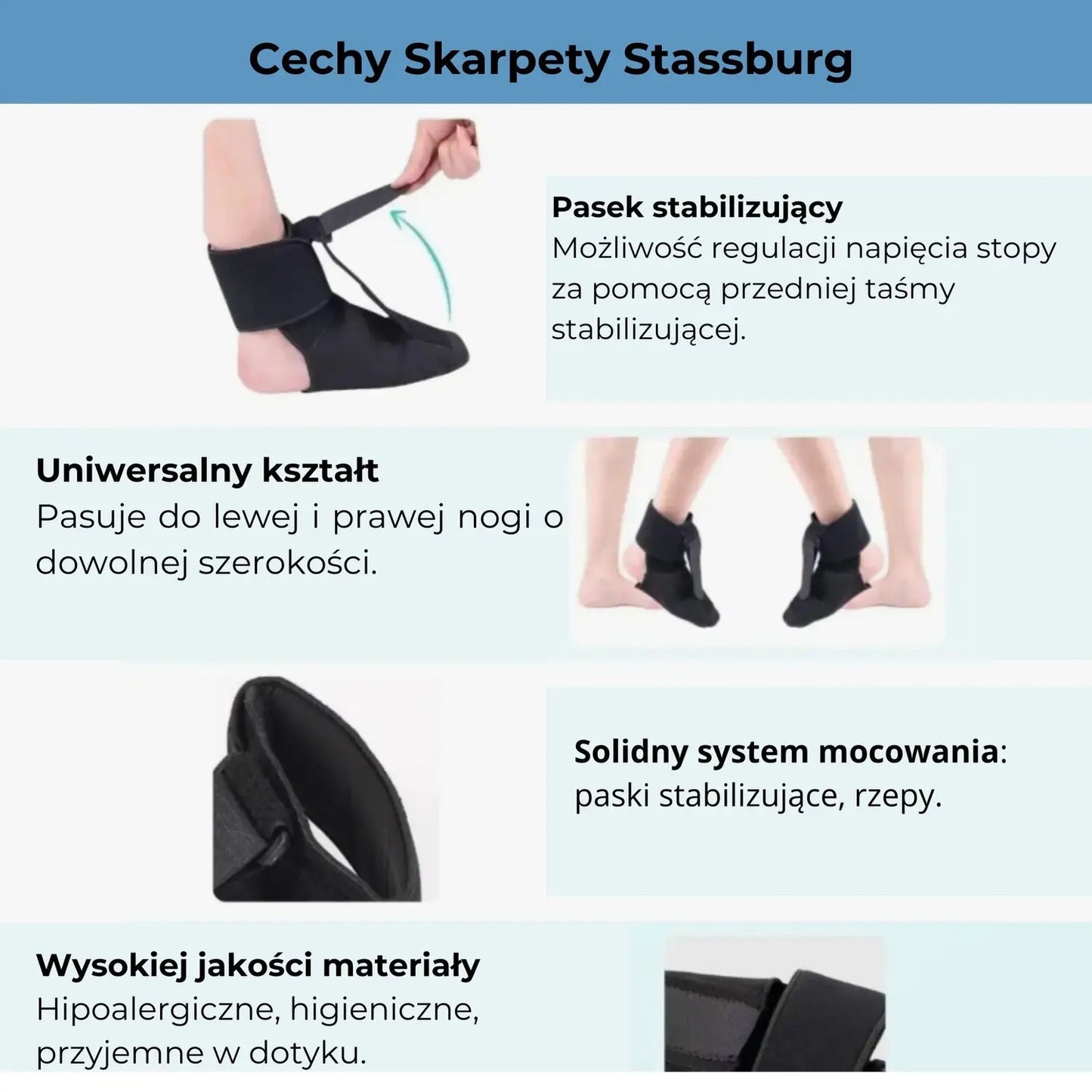 Stabilizator stawu skokowego Stassburg na ostrogę piętową (89370001)