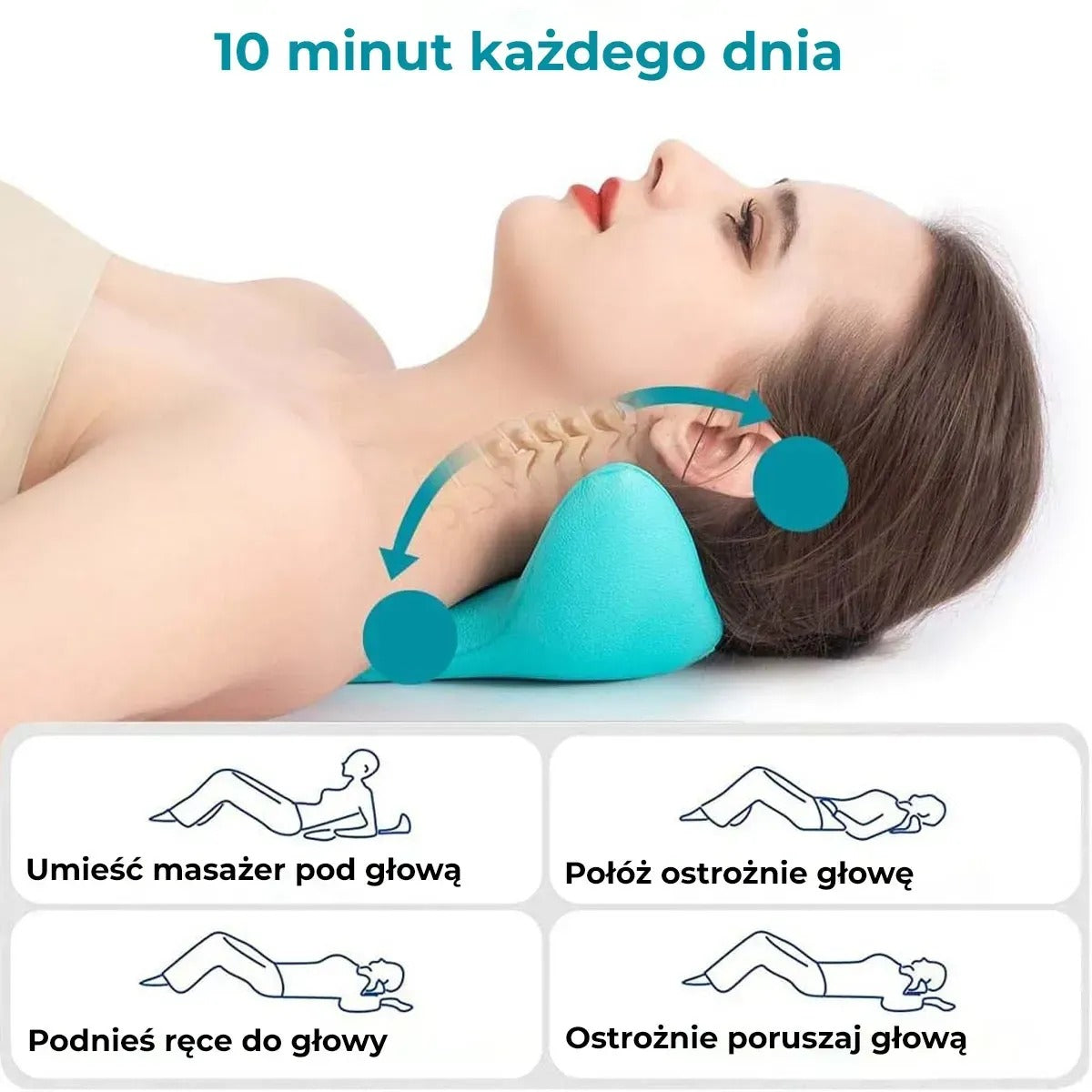 Masażer do prostowania szyi i relaksacji mięśni z wypustkami (91530001)