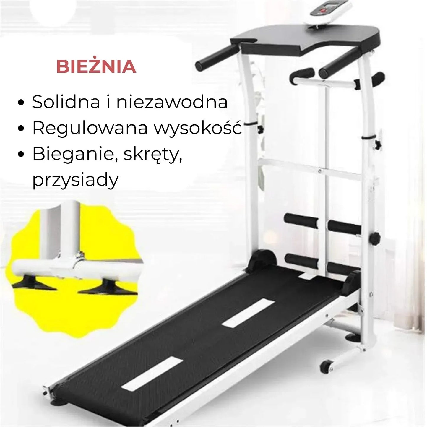 Wielofunkcyjna bieżnia mechaniczna domowa (92600001)