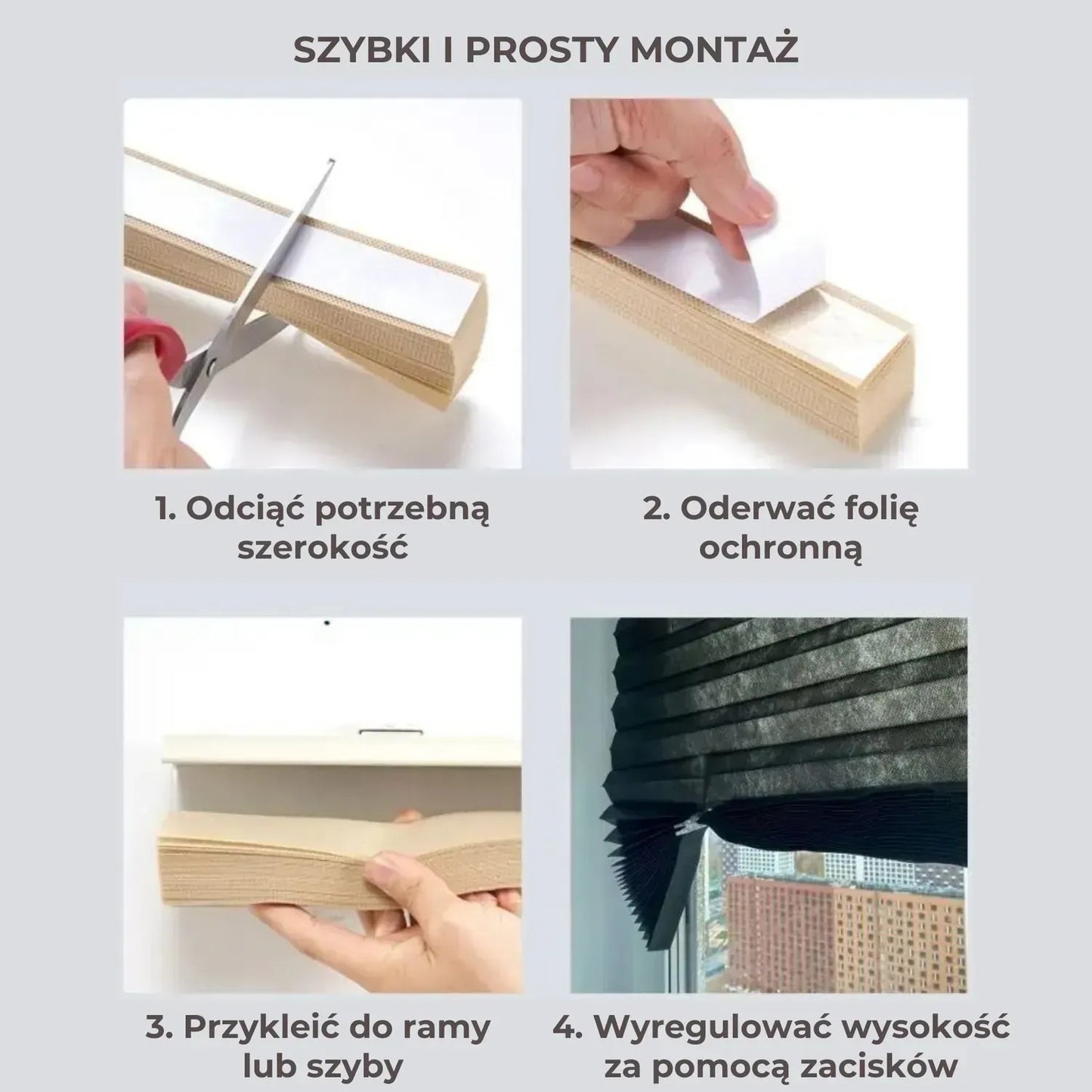 Roleta plisowana zaciemniająca na okna (89870001)