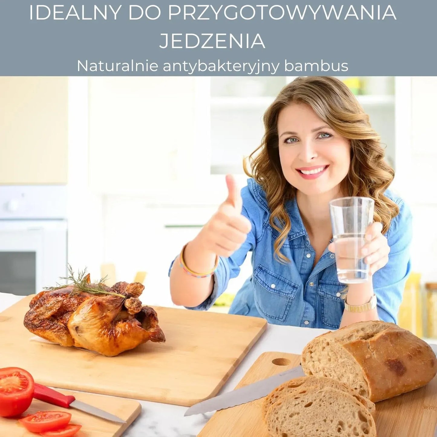 Zestaw 3 ekologicznych desek bambusowych do krojenia (91750001)