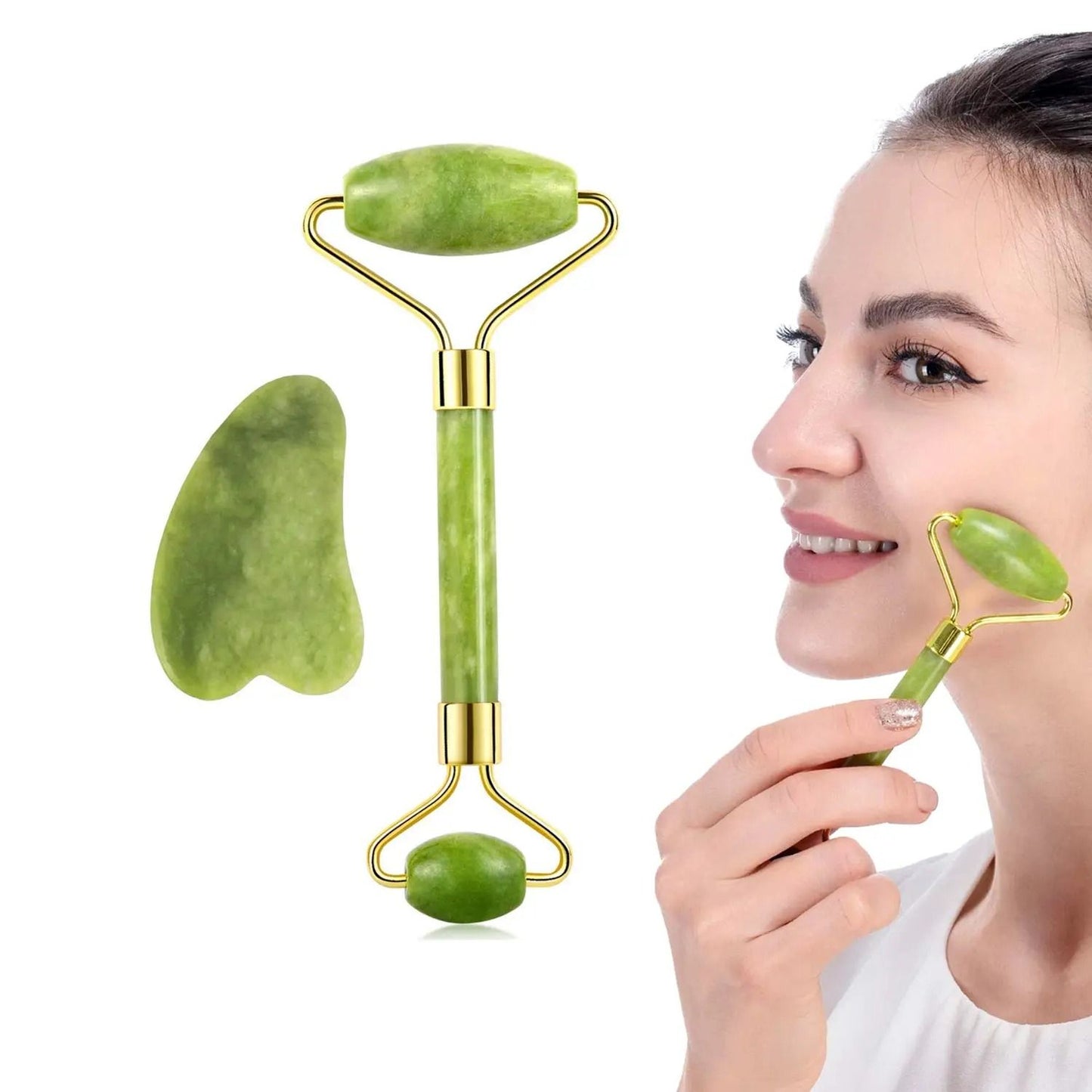Masażer roller do twarzy + Gua Sha (71330001)