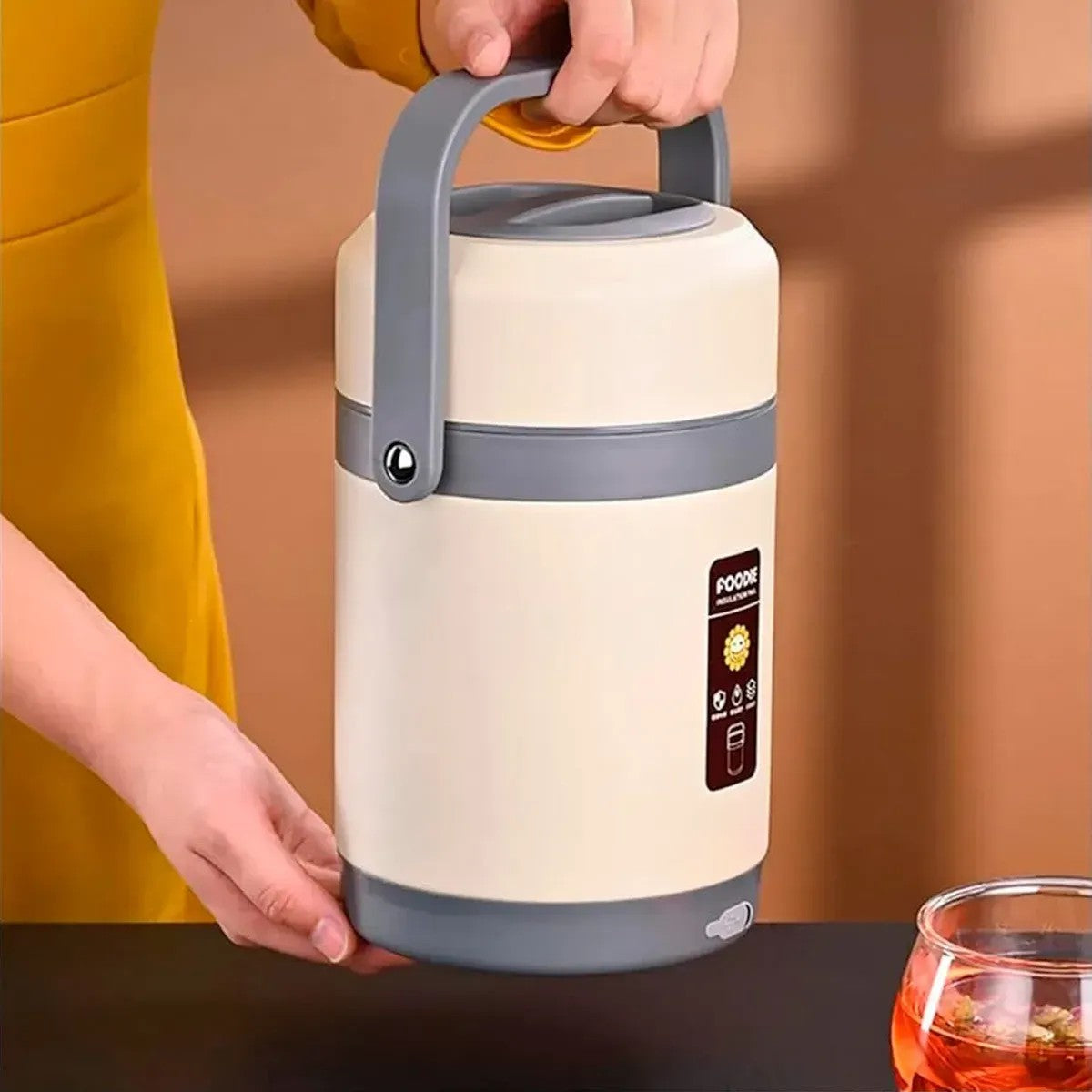 Dwupoziomowy lunchbox z podgrzewaniem USB, 2 l (91590001)