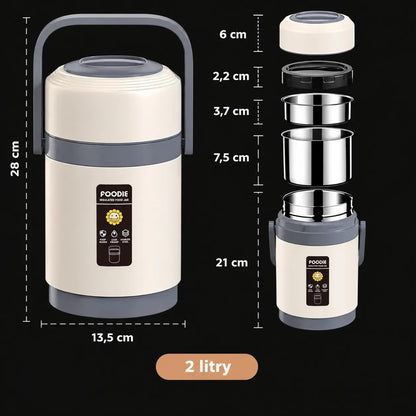 Dwupoziomowy lunchbox z podgrzewaniem USB, 2 l (91590001)