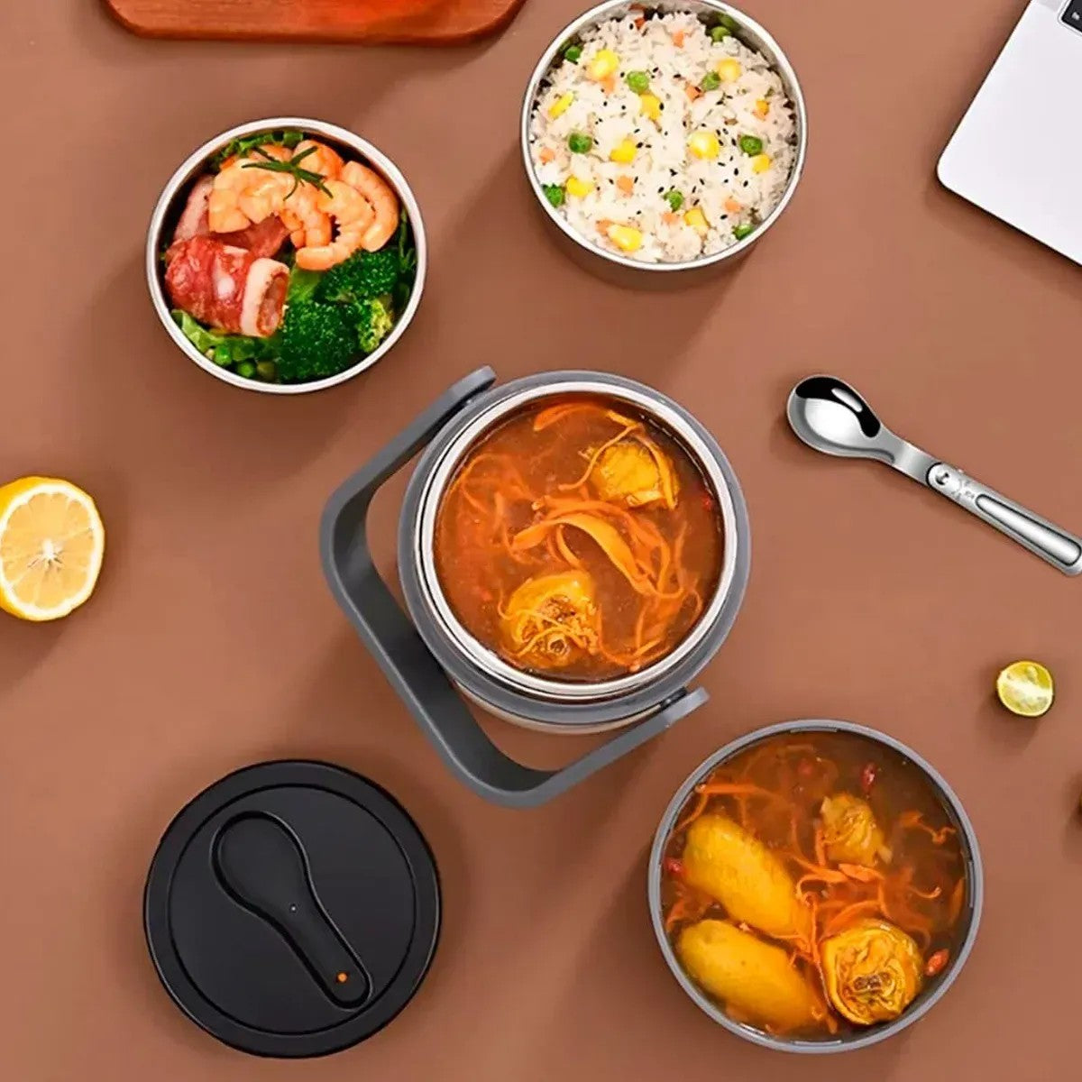 Dwupoziomowy lunchbox z podgrzewaniem USB, 2 l (91590001)