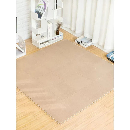 Zestaw 10 beżowych mat podłogowych 30x30 cm (84220002)