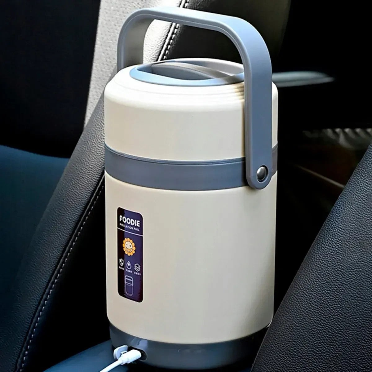 Dwupoziomowy lunchbox z podgrzewaniem USB, 2 l (91590001)