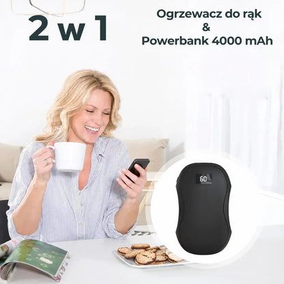 Kieszonkowy ogrzewacz do rąk z powerbankiem 4000 mAh (90790001)