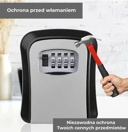 Mini Metalowy Sejf na Klucze z Kodem Szyfrowym (89850001)