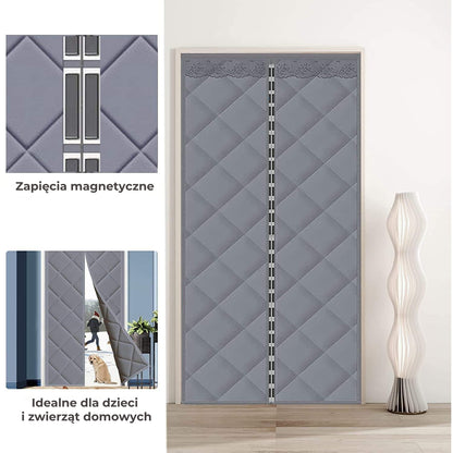 Kurtyna Magnetyczna do Drzwi Termiczna, srebny kolor 210х98 cm (83390002)