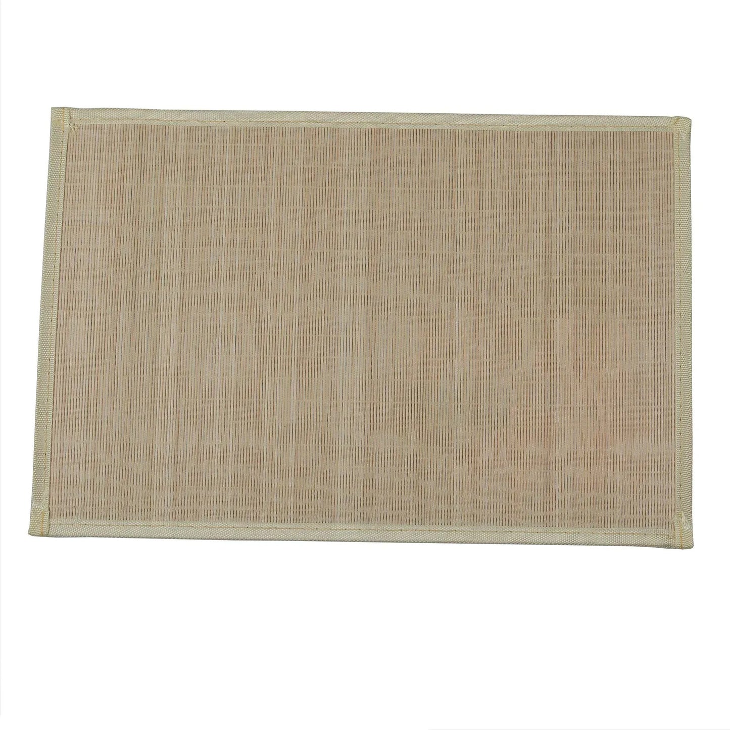 Mata bambusowa 45x30 cm oliwkowa z kwiatami (91640002)