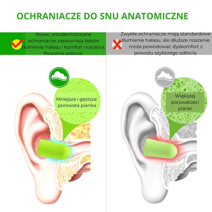 Zatyczki do uszu anatomiczne, uniwersalne, 5 par (89750001)