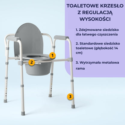 Krzesło toaletowe Airm Health z regulacją wysokości (91890001)