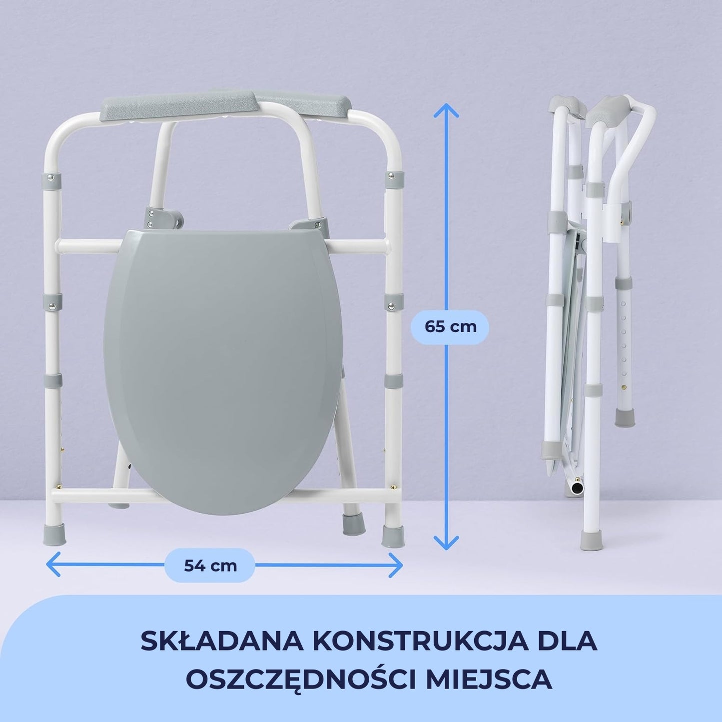 Krzesło toaletowe Airm Health z regulacją wysokości (91890001)