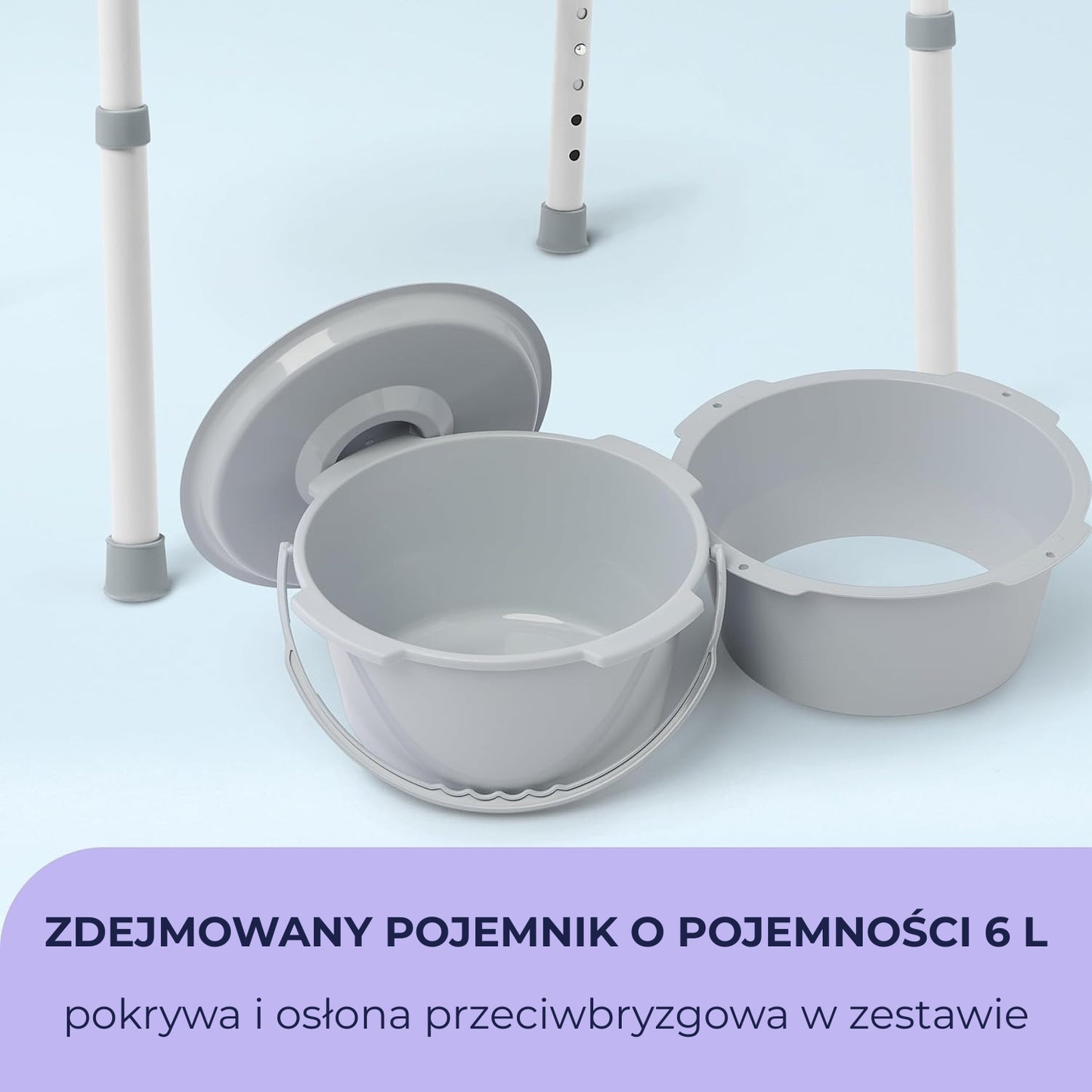 Krzesło toaletowe Airm Health z regulacją wysokości (91890001)