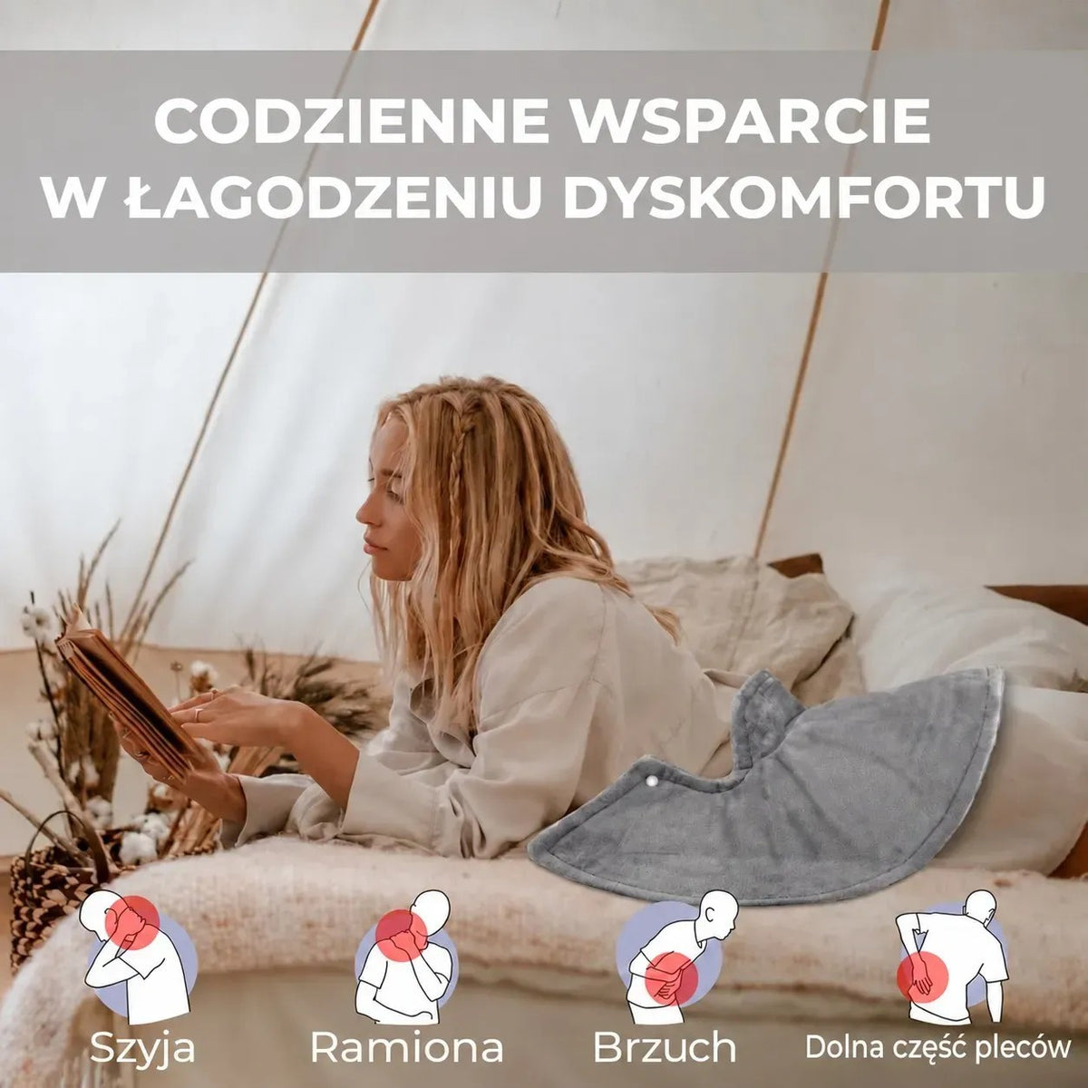 Elektryczna poduszka grzewcza na szyję, ramiona i plecy (94830001)