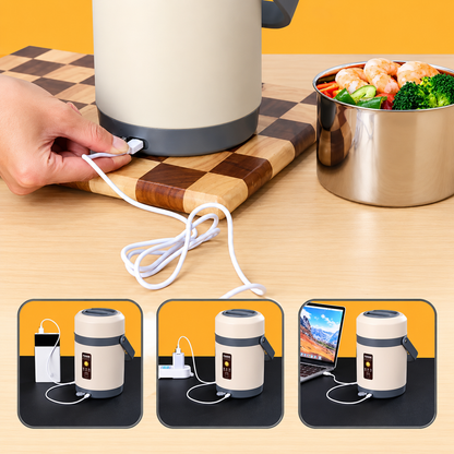 Dwupoziomowy lunchbox z podgrzewaniem USB, 2 l (91590001)